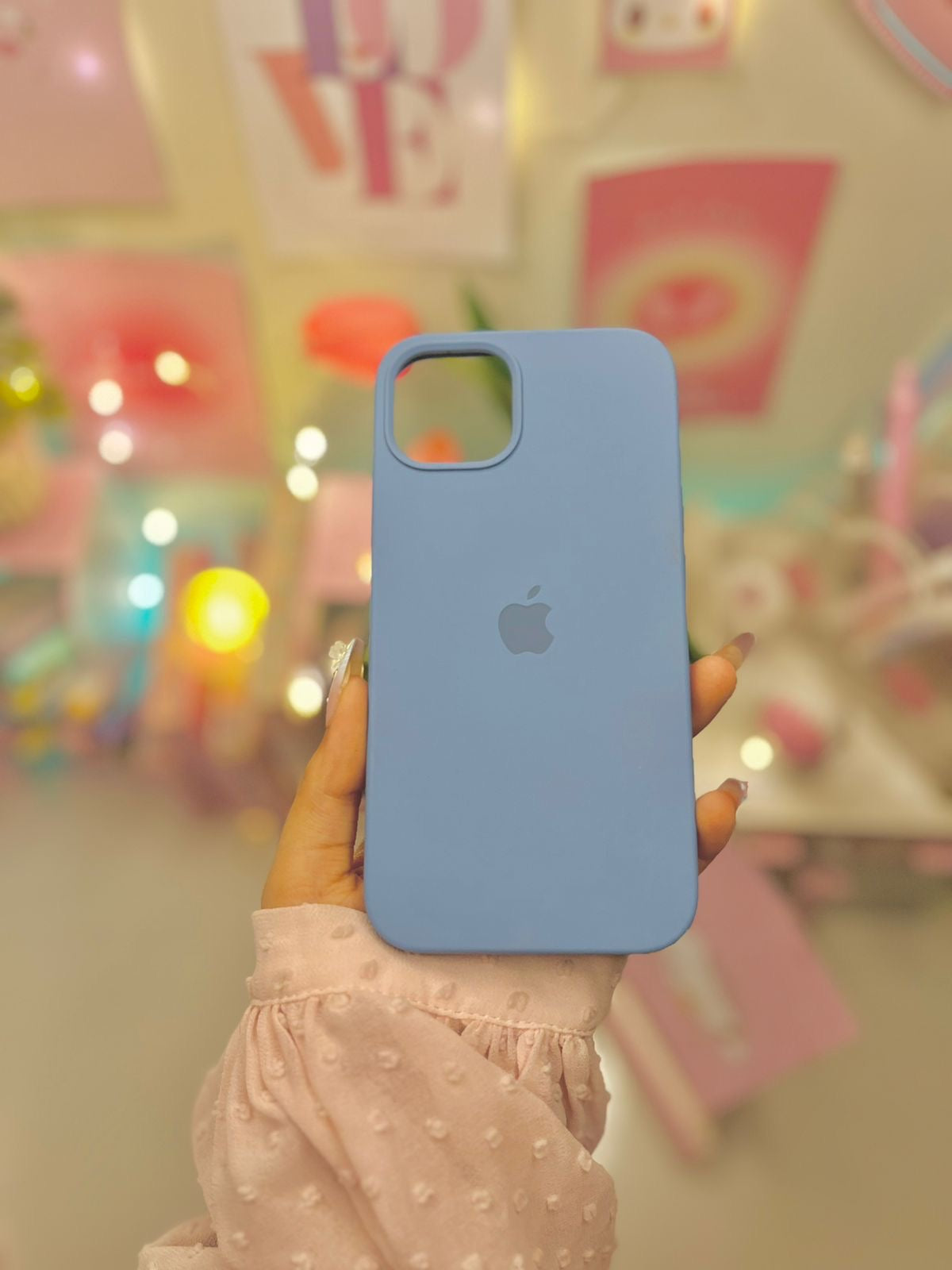Sky blue Silicon Mobile Case - Main Image