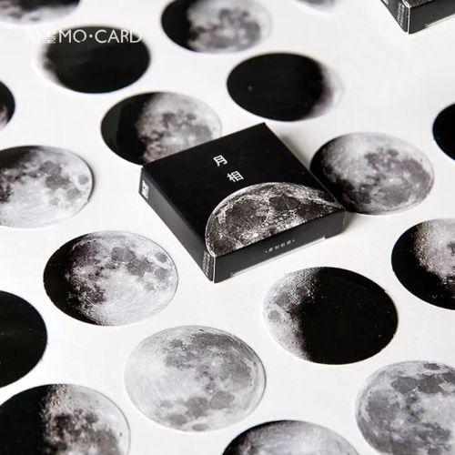 Night Moon Mini Sticker Box 46pcs - shopack.pk